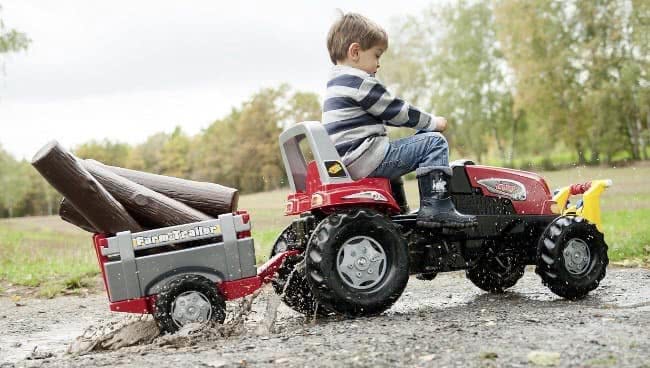 Buy Rolly Toys Red Junior RT Pedal Tractor with Farm Trailer